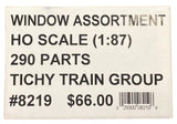 HO Scale Tichy Train Group 8219 Window Assortment w/Glazing