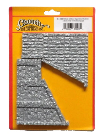 HO Scale Chooch 8402 Cut Stone Sloped Tunnel Abutment pkg (2)