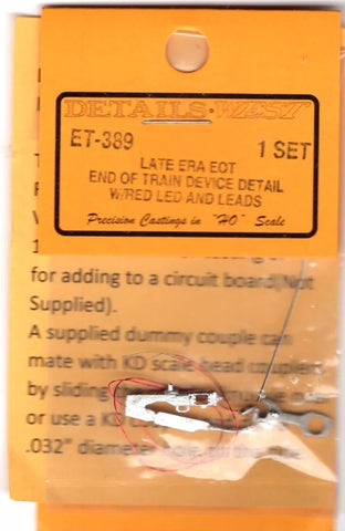 HO Scale Details West ET-389 Side-Mount End-of-Train Device