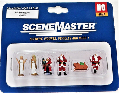 HO Scale Walthers SceneMaster 949-6031 Christmas/Santa Claus Figure Set