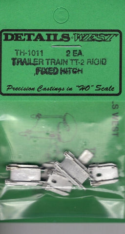 HO Scale Details West TH-1011 Trailer Train TT-2 Rigid Fixed Hitch 2 Ea.