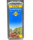 N Scale ScaleSigns.com 1002 Rust 55 Gallon Drums (8) pcs