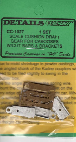 HO Scale Details West CC-1027 1 Set Scale Cushion Draft Gear for Cabooses