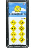 N Scale ScaleSigns.com 3007 Double Arrow & Roundabout Street Sign (8) pcs