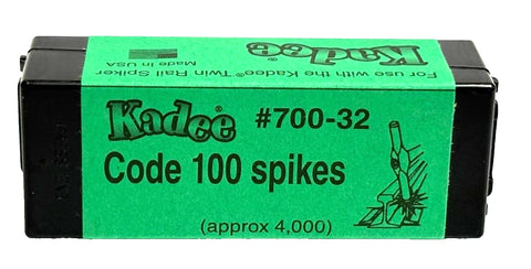 HO Scale Kadee #700-32 Code 100 Spikes for Twin Rail Spiker