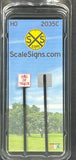 HO Scale ScaleSigns.com 2035cv1 Railroad End of Track Sign (2) pcs