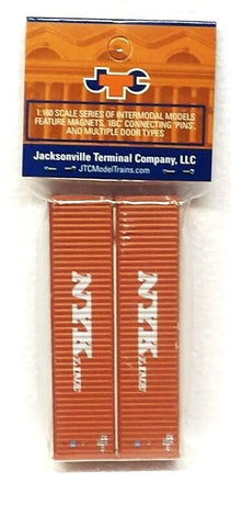 N Scale Jacksonville Terminal 405061 NYK LINE 40' High Cube Container Set (2)pcs