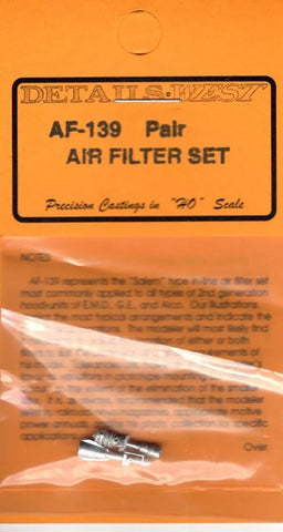 HO Scale Details West AF-139 Air Filter Set Pair