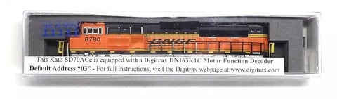 N Scale Kato 176-8526-DCC BNSF Railway #8780 SD70ACe w/DCC