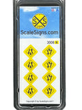 N Scale ScaleSigns.com 3008 Divided Highway/Start & End Road Sign (8) pcs