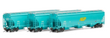 HO Athearn G97150 Joseph Transportation DJTX Trinity 3-Bay Covered Hopper Set #2