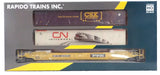 HO Rapido 401061A Trailer-Train DTTX 645472 Gunderson 53' Well Car w/Containers