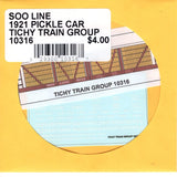 HO Scale Tichy Train 10316 Soo Line 1921 Pickle Car Decal Set
