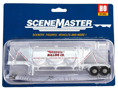 HO Scale Walthers SceneMaster 949-2624 Red Wing Milling Dry Bulk Semi Trailer