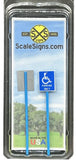 HO Scale ScaleSigns.com 1982c Handicap Parking Only Sign (2) pcs (Copy)