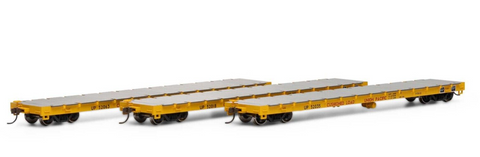 HO Scale Athearn 98087 Union Pacific UP 60' Flat Car Three Pack