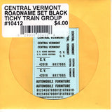 HO Scale Tichy Train 10412 Central Vermont Roadname Set Black Decal Set