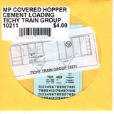 HO Scale Tichy Train 10211 MP Covered Hopper Cement Loading Decal Set