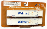 N Scale Jacksonville Terminal 537081 Walmart "Starburst" Logo 53' Corrugated Container Set #4