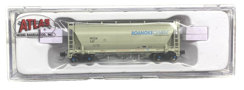 N Scale Atlas 50006210 Roanoke Cement RCCX #137 Trinity 3230 PD Covered Hopper