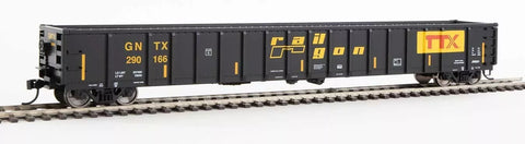 HO Scale Walthers MainLine 910-6423 GNTX #290166 68' Railgon Gondola