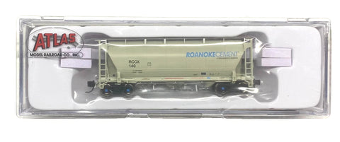N Scale Atlas 50006211 Roanoke Cement RCCX #140 Trinity 3230 PD Covered Hopper