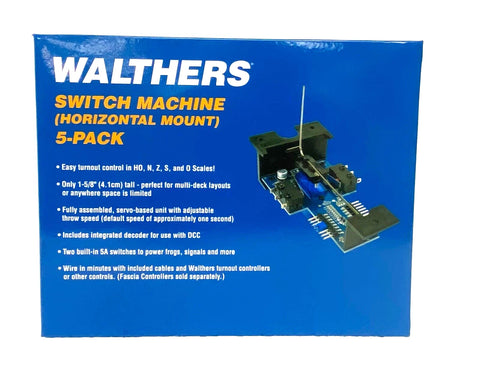 Walthers Layout Control System 942-502 Horizontal Mount Switch Machine 5-Pack