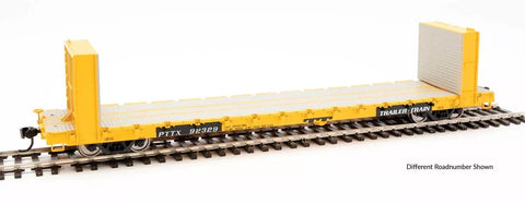 HO Scale Walthers 910-5851 Trailer Train PTTX 92338 60' PS Bulkhead Flatcar