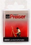 HO Scale Preiser Kg 28050 Landscape Painter Sitting Artist w/Easel Figure