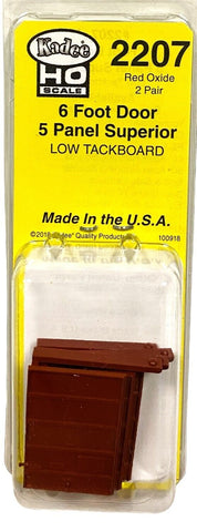HO Scale Kadee 2207 6' Superior 5 Panel Boxcar Red Oxide Doors Low Tack Board