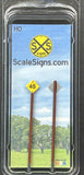 HO Scale ScaleSigns.com 2104v45 Yellow Railroad Speed Limit 45 Sign (2) pcs