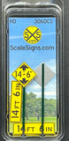 HO Scale ScaleSigns.com 3060cs 14'-6" Low Clearance + Bridge Signs (2) pcs ea