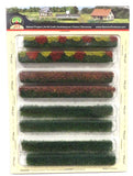 HO Scale JTT Miniature Tree 95515 Green Flowering Hedges 4-1/2 x 3/8 x 5/8 (8) pcs