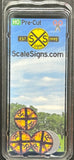 HO Scale ScaleSigns.com 2001P Pre-Cut Old Rusty Railroad Crossing Sign (4) pcs