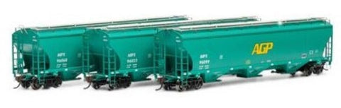 HO Scale Athearn G97158 AG Processing AGPX Trinity 3-Bay Covered Hopper Set #2(3)
