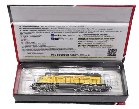 N Scale Intermountain 69372-02 UP Union Pacific 1638 SD40N DCC Ready