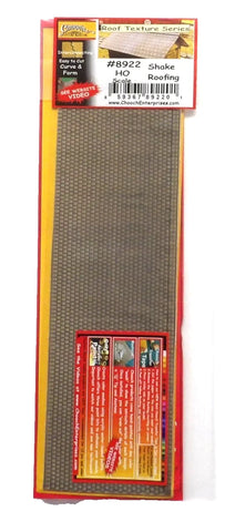 HO Scale Chooch 214-8922 Medium Shake Shingle Roof Flexible Sheet
