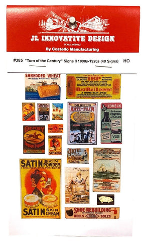 HO Scale JL Innovative Design 385 Turn of the Century II 1890-1920 Posters/Sign