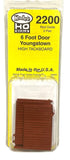 HO Scale Kadee #2200 6' Youngstown Boxcar Doors High Tack Board Red Oxide (2)pr