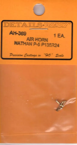 HO Scale Details West AH-369 Air Horn Nathan P-5 P135R24 1 Ea.