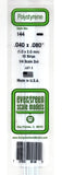 Evergreen 144 Styrene Strip Plastic .040" Thick x .080" 14" Long pkg (10)