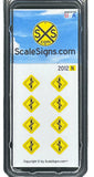 N Scale ScaleSigns.com 2012 Railroad Crossing at Angle Street/Road Sign (8) pcs