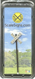 HO Scale ScaleSigns.com 20608-3d Weathered Railroad 3D Crossbuck Sign