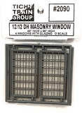 O Scale Tichy Train Group 2090 12/12 Double-Hung Masonry Window (4) pcs