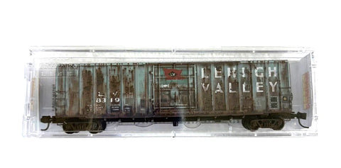 N Scale Micro Trains 027 44 520 Weathered Lehigh Valley LV 8319 50' Boxcar