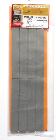 HO Scale Chooch 214-8680 Medium Concrete Sidewalk Flexible Sheet