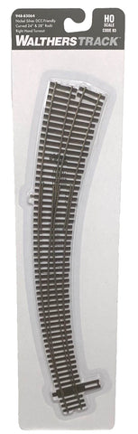 HO Scale Walthers 948-83064 Code 83 Right Hand 24 and 28" Radii Curved Turnout
