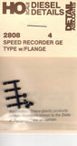 HO Scale Detail Associates 2808 Speed Recorder GE Type w/Flange 4 Ea.