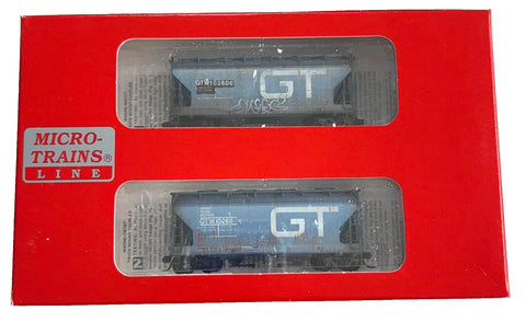 N Scale Micro Trains 983 05 074 Grand Trunk ACF 2-Bay Covered Hopper 2-Pack