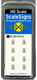 HO Scale ScaleSigns.com 21103 UP Union Pacific No Trespassing #3 Sign (8) pcs